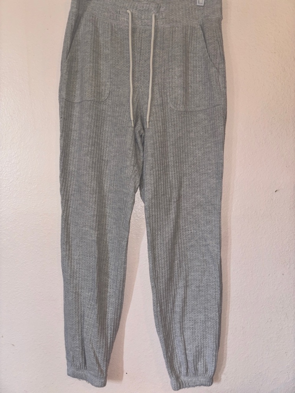 Woman’s Gilly Hicks Ribbed Knit Grey Jogger Pants Size S